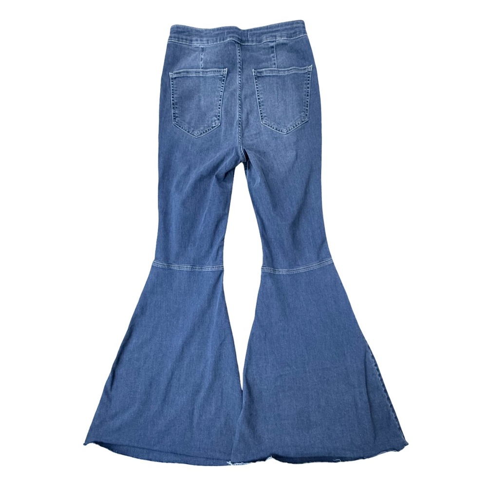 We the free Float On Flare Extreme Bell Bottoms Retro Med Rinse High Rise - Picture 6 of 14